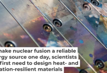A fusion experiment ran so hot that the wall materials facing the plasma retained defects. Christophe Roux/CEA IRFM, CC BY